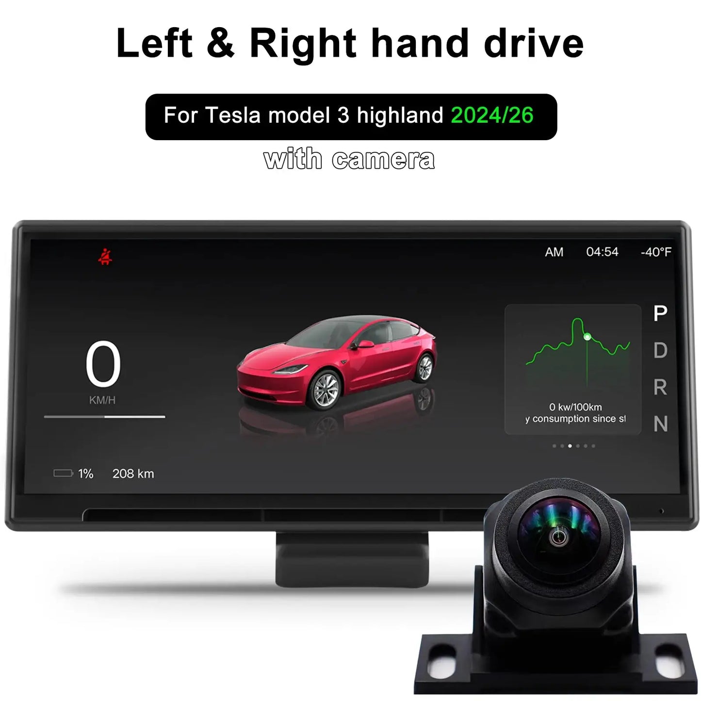 Model 3 Hud for Tesla Y Juniper Head Up Display Highland Instrument Cluster Air vent Dash Front Screen Camera Driver Monitor Ai-TechWorld 