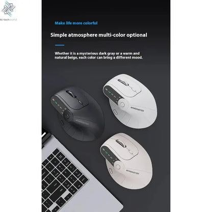 Monster M2 PRO MAX Gaming Mouse Rechargeable Dual Mode DPI Lightweight Custom & Comfortable Ergonomic Vertical Wireless Mouse Ai-TechWorld 