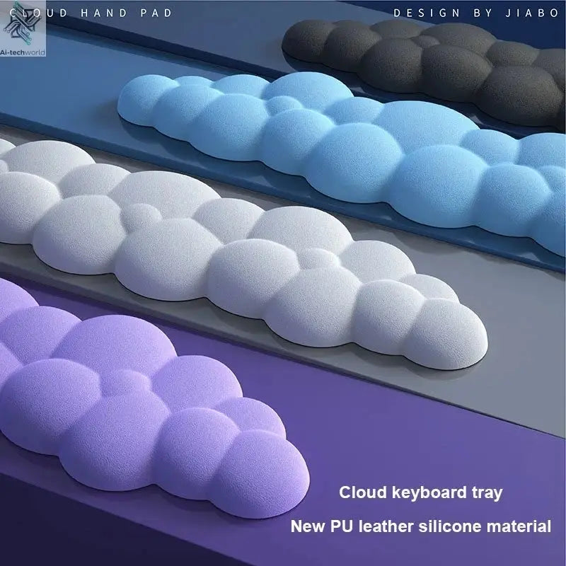 Mouse pad with wrist rest keyboard cloud anti-slip memory foam desktop office gamer mouse wrist rest Ai-TechWorld 
