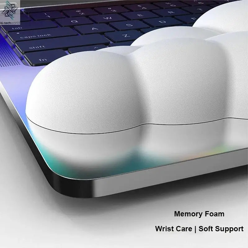 Mouse pad with wrist rest keyboard cloud anti-slip memory foam desktop office gamer mouse wrist rest Ai-TechWorld 