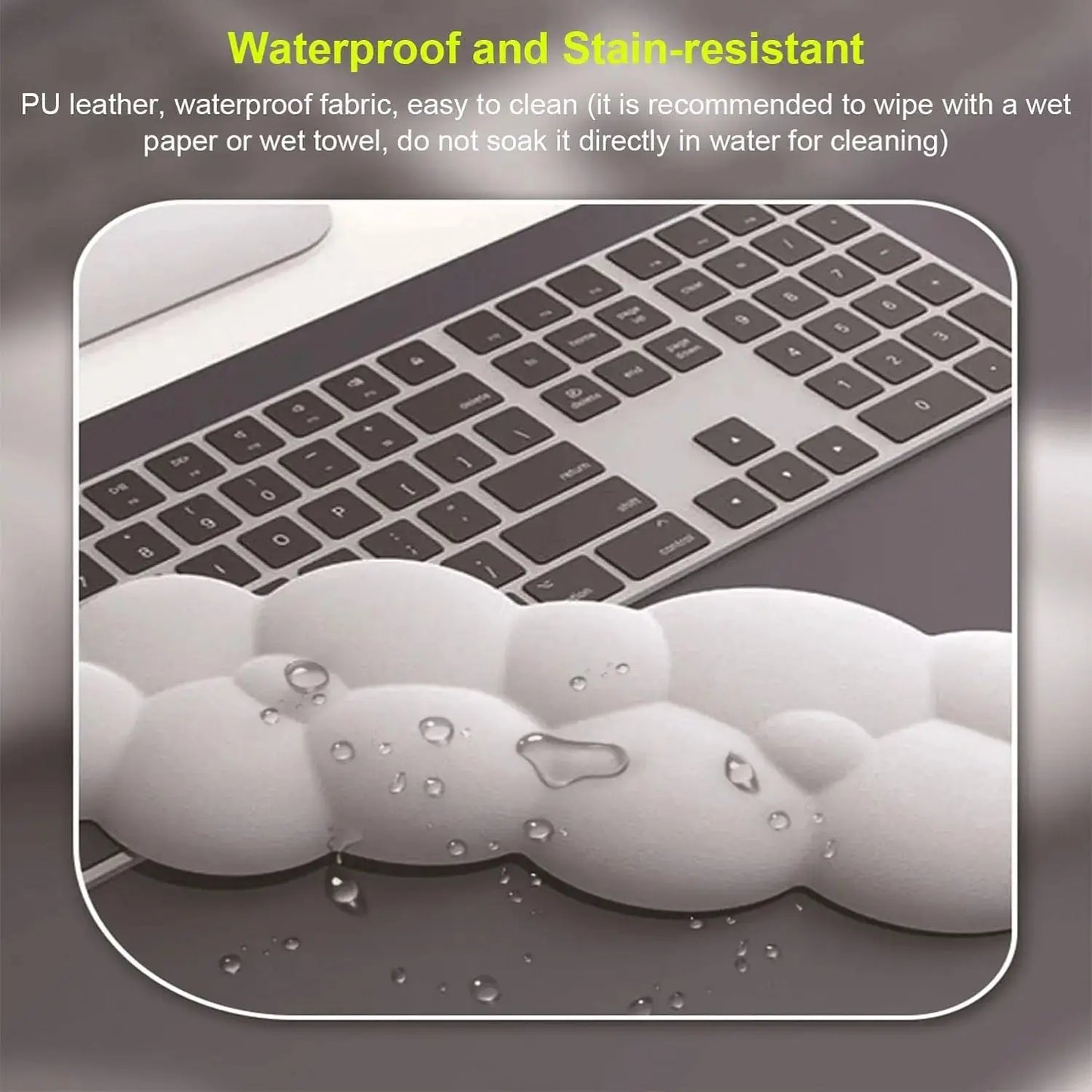 Mouse pad with wrist rest keyboard cloud anti-slip memory foam desktop office gamer mouse wrist rest Ai-TechWorld 