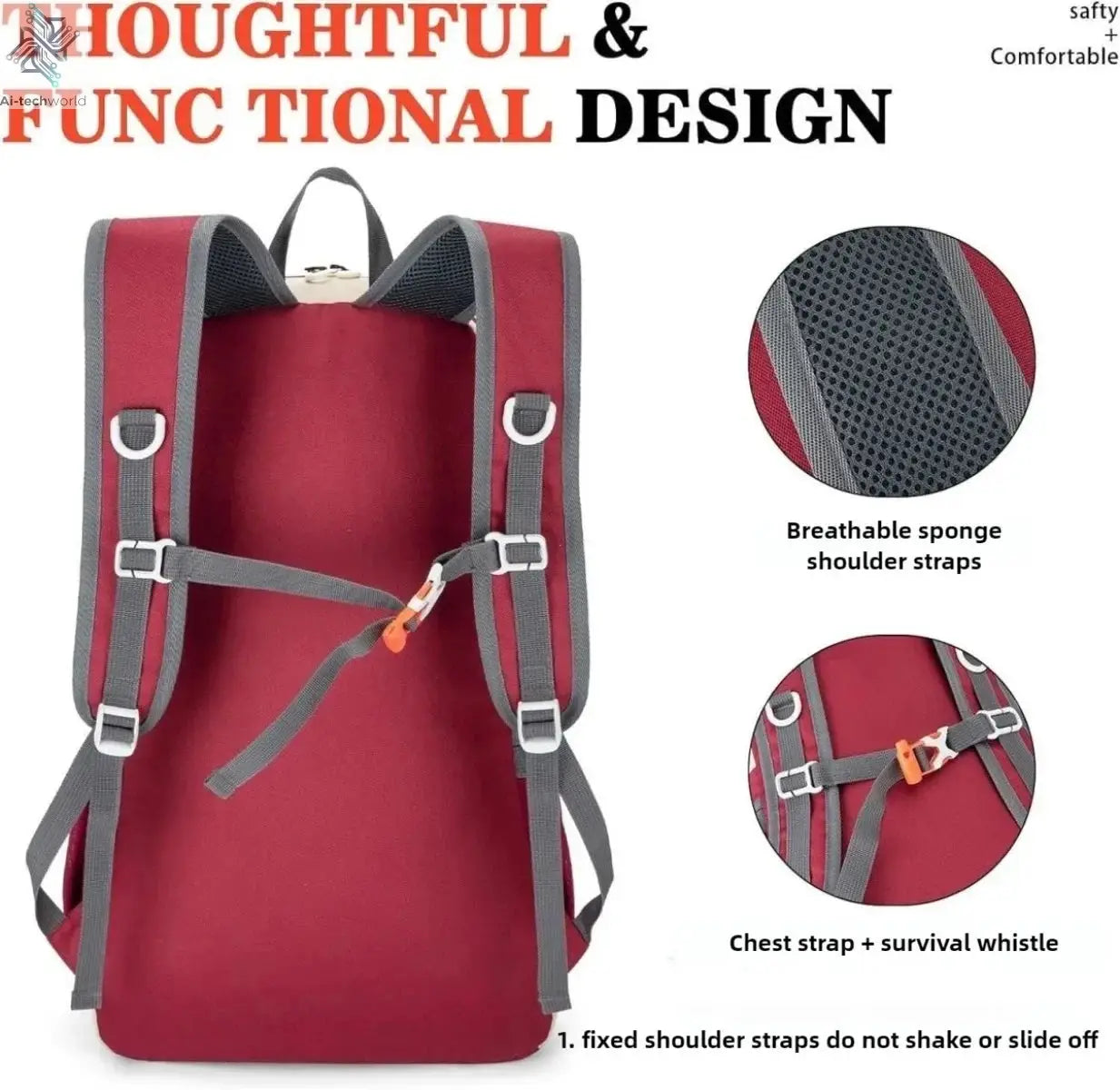 Multi Functional Large Capacity Travel Bag For Women Waterproof Outdoor Hiking Climbing Sports Backpack Lightweight Folding Bag Ai-TechWorld 