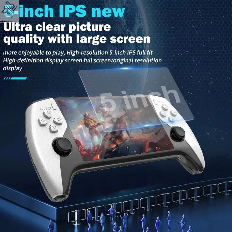 Multifunctional 5 Inch IPS HD Retro Handheld Game Console SF3500 Support Multi-System with FHD Port& Dual Core,256GB Expandable Ai-TechWorld 