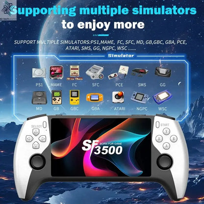 Multifunctional 5 Inch IPS HD Retro Handheld Game Console SF3500 Support Multi-System with FHD Port& Dual Core,256GB Expandable Ai-TechWorld 
