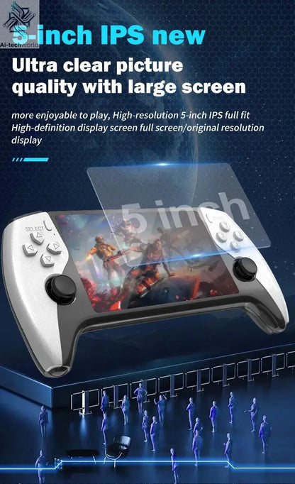 Multifunctional 5 Inch IPS HD Retro Handheld Game Console SF3500 Support Multi-System with FHD Port& Dual Core,256GB Expandable Ai-TechWorld 