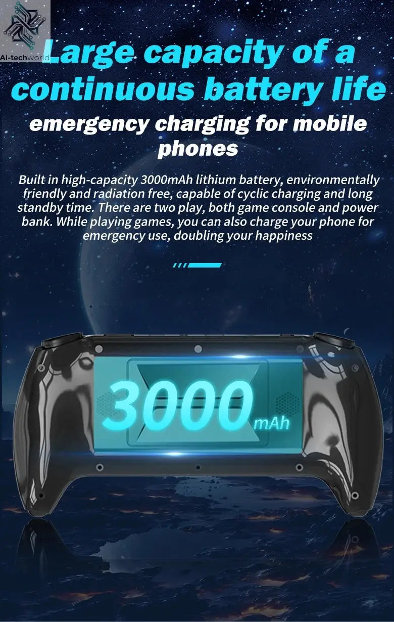 Multifunctional 5 Inch IPS HD Retro Handheld Game Console SF3500 Support Multi-System with FHD Port& Dual Core,256GB Expandable Ai-TechWorld 
