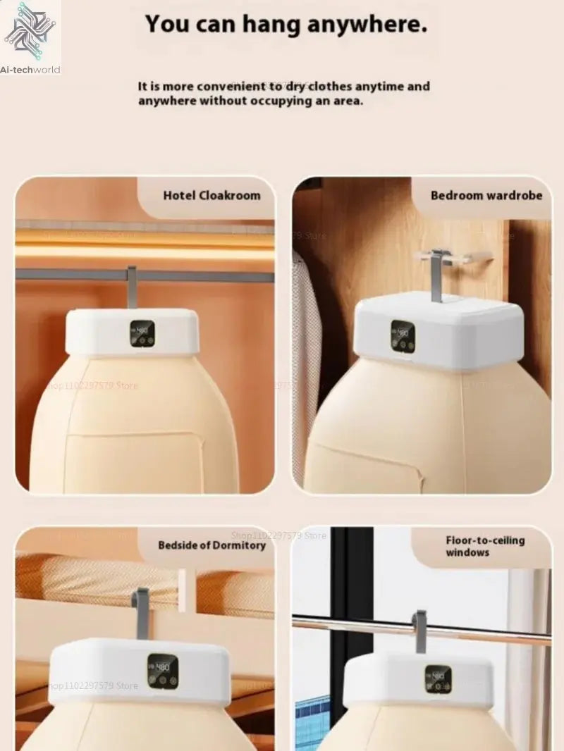 Multifunctional Dryer Portable Clothing Dryer Compact Foldable Laundry Dryer Machine with Dryer Bag and Time Setting Dryer Ai-TechWorld 