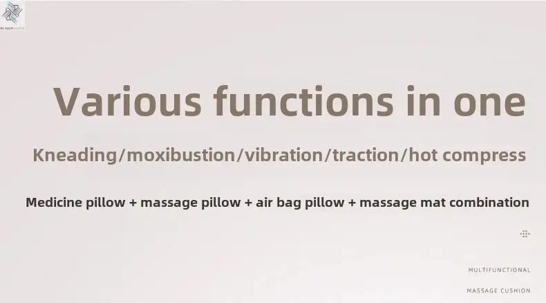 Multifunctional Lumbar Traction Massage Mattress Cushion Full Body Electric Shoulder Neck Waist Back Vibrations Removable Gift Ai-TechWorld 