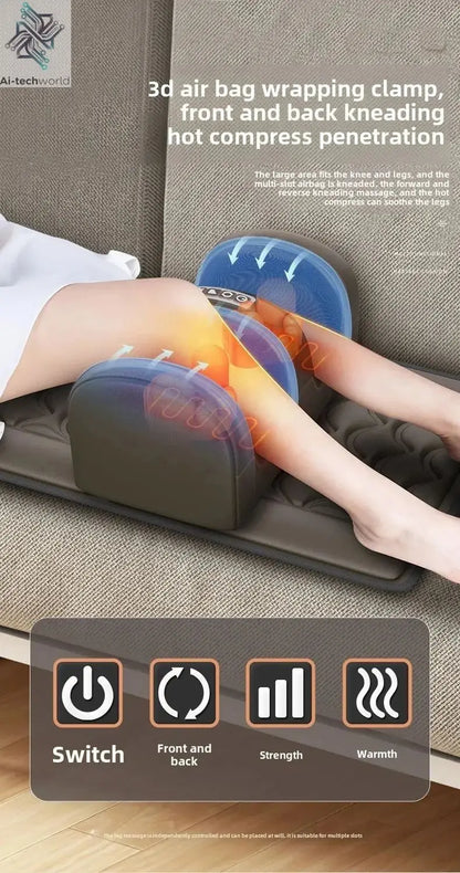 Multifunctional Lumbar Traction Massage Mattress Cushion Full Body Electric Shoulder Neck Waist Back Vibrations Removable Gift Ai-TechWorld 
