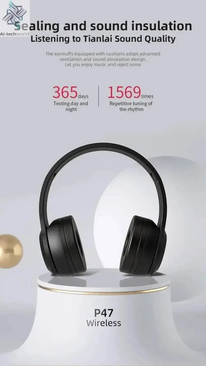Multifunctional Portable Foldable Headmounted Wireless Bluetooth 5.0 Headset For Bluetooth connection TF Card Wired Connection Ai-TechWorld 