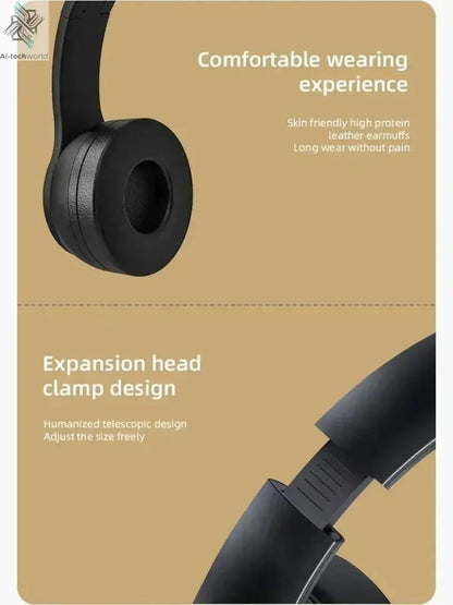 Multifunctional Portable Foldable Headmounted Wireless Bluetooth 5.0 Headset For Bluetooth connection TF Card Wired Connection Ai-TechWorld 