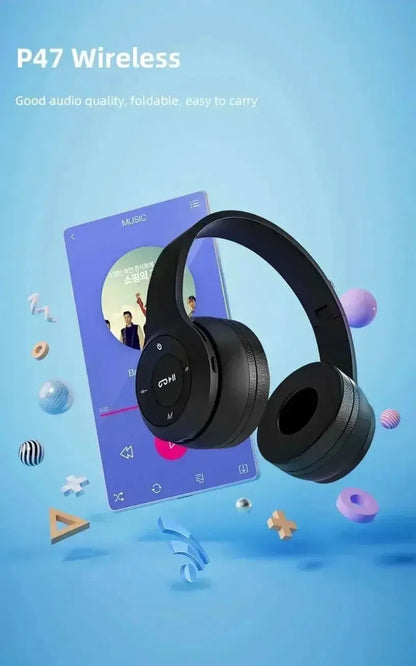 Multifunctional Portable Foldable Headmounted Wireless Bluetooth 5.0 Headset For Bluetooth connection TF Card Wired Connection Ai-TechWorld 