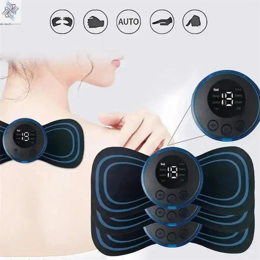 Muscle Electric Massager 2/3/4 Pcs EMS Neck Massage Machine 8 Modes 19 Levels of Strength Vibrater Instrument Treatment - Ai - TechWorld