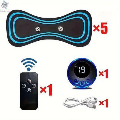 Muscle Electric Massager 2/3/4 Pcs EMS Neck Massage Machine 8 Modes 19 Levels of Strength Vibrater Instrument Treatment - Ai - TechWorld