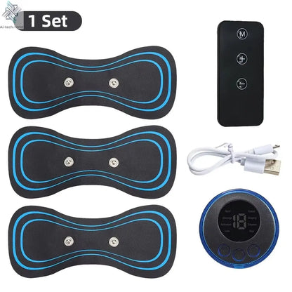 Muscle Electric Massager 2/3/4 Pcs EMS Neck Massage Machine 8 Modes 19 Levels of Strength Vibrater Instrument Treatment - Ai - TechWorld