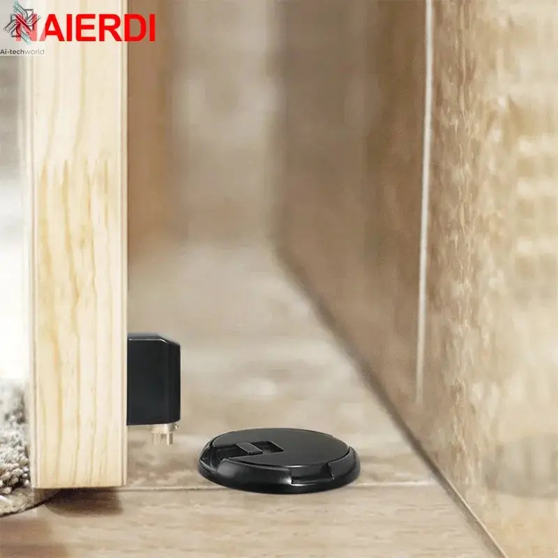 NAIERDI Zinc Alloy Mechanical Door Stop Nail Free Door Stopper Door Holders Catch Floor Stop Doorstop Furniture Door Hardware Ai-TechWorld 