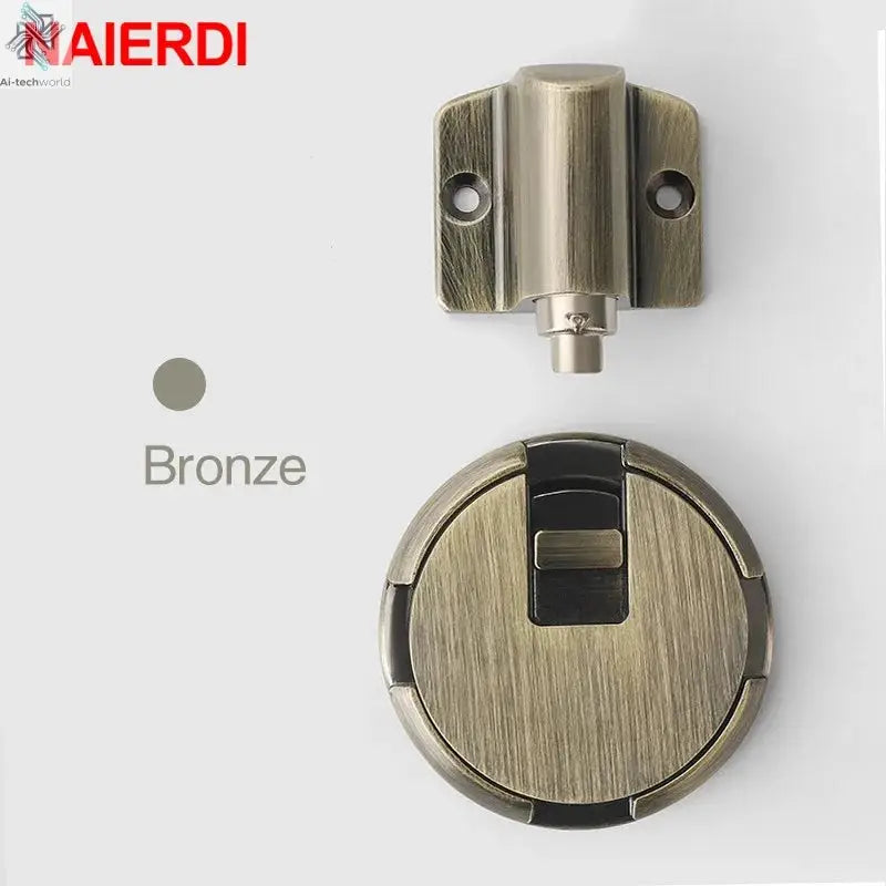 NAIERDI Zinc Alloy Mechanical Door Stop Nail Free Door Stopper Door Holders Catch Floor Stop Doorstop Furniture Door Hardware Ai-TechWorld 
