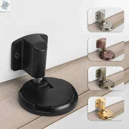 NAIERDI Zinc Alloy Mechanical Door Stop Nail Free Door Stopper Door Holders Catch Floor Stop Doorstop Furniture Door Hardware Ai-TechWorld 