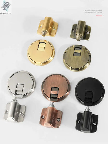 NAIERDI Zinc Alloy Mechanical Door Stop Nail Free Door Stopper Door Holders Catch Floor Stop Doorstop Furniture Door Hardware Ai-TechWorld 