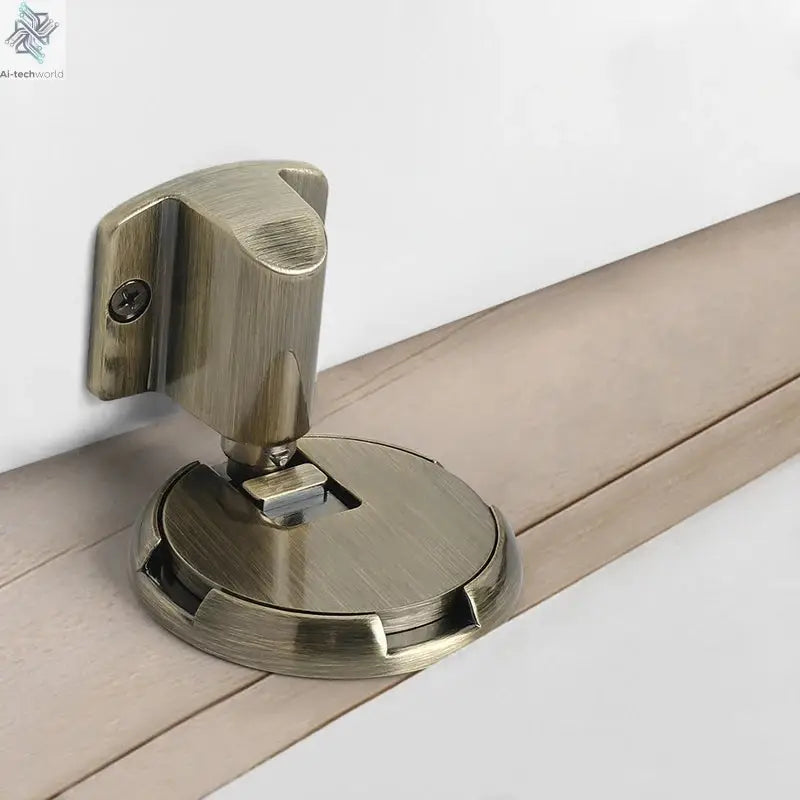 NAIERDI Zinc Alloy Mechanical Door Stop Nail Free Door Stopper Door Holders Catch Floor Stop Doorstop Furniture Door Hardware Ai-TechWorld 