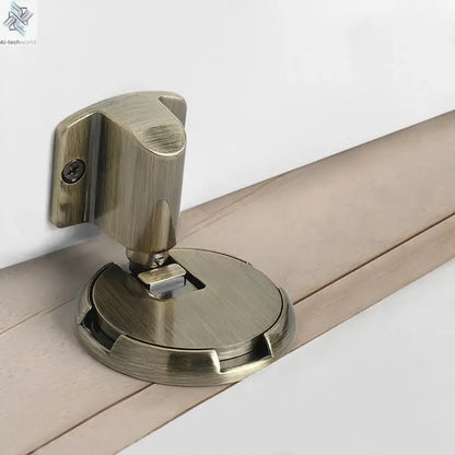 NAIERDI Zinc Alloy Mechanical Door Stop Nail Free Door Stopper Door Holders Catch Floor Stop Doorstop Furniture Door Hardware Ai-TechWorld 