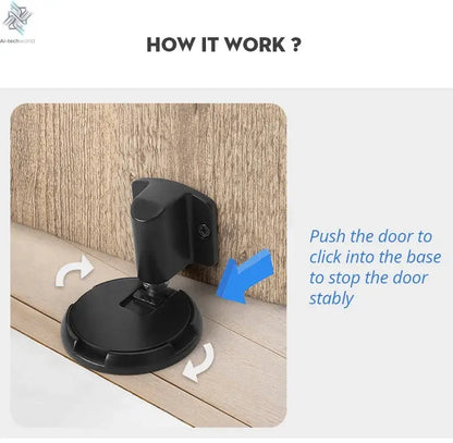 NAIERDI Zinc Alloy Mechanical Door Stop Nail Free Door Stopper Door Holders Catch Floor Stop Doorstop Furniture Door Hardware Ai-TechWorld 