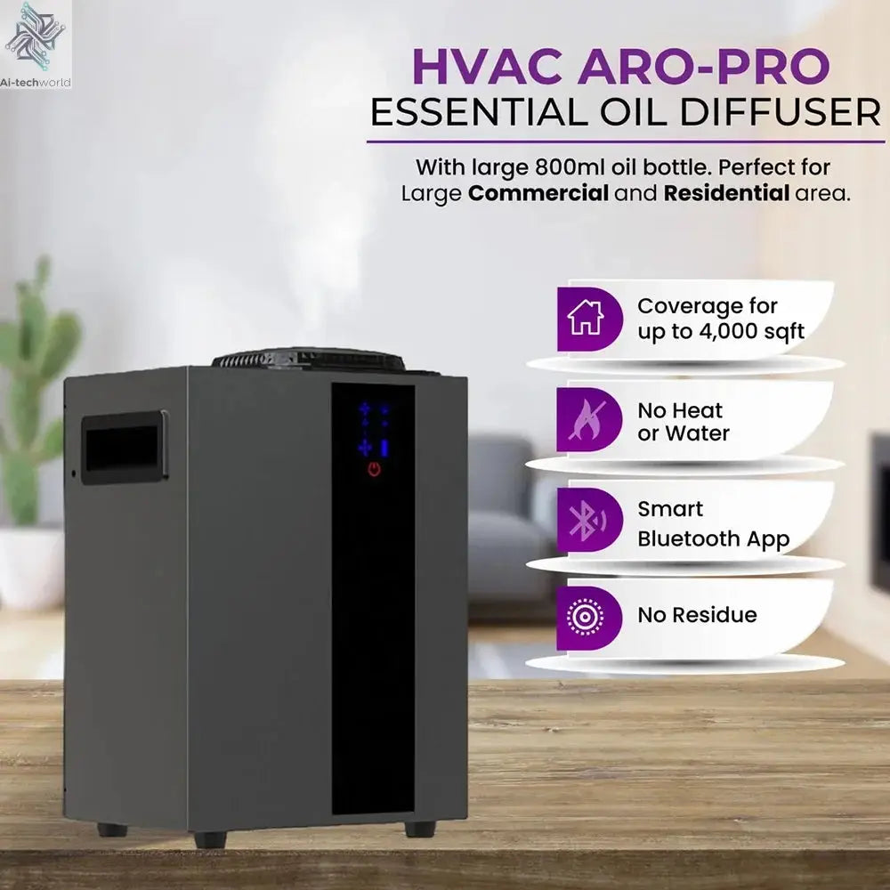 NAMSTE 4000m³ HVAC System Aroma Diffuser Smart APP Control Waterless Essential Oil Diffusers Home Air Freshener Perfume diffuser - Ai-TechWorld