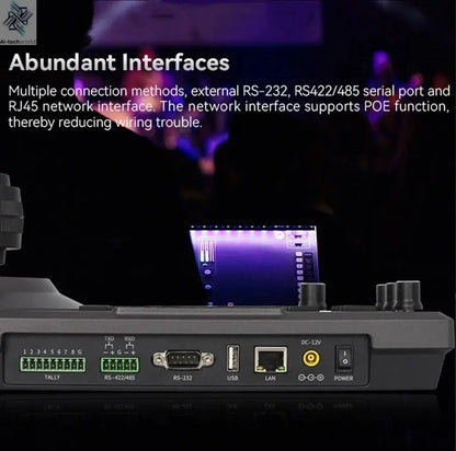 NDI PTZ Camera Joystick Controller POE 3" Preview LCD PTZ Controller Keyboard with 4D Joystick for Broadcast Church Live Streami - Ai - TechWorld