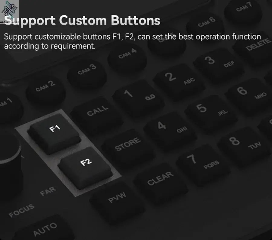 NDI PTZ Camera Joystick Controller POE 3" Preview LCD PTZ Controller Keyboard with 4D Joystick for Broadcast Church Live Streami - Ai - TechWorld