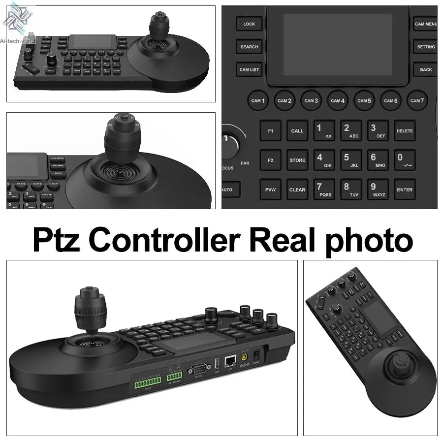 NDI PTZ Camera Joystick Controller POE 3" Preview LCD PTZ Controller Keyboard with 4D Joystick for Broadcast Church Live Streami - Ai - TechWorld