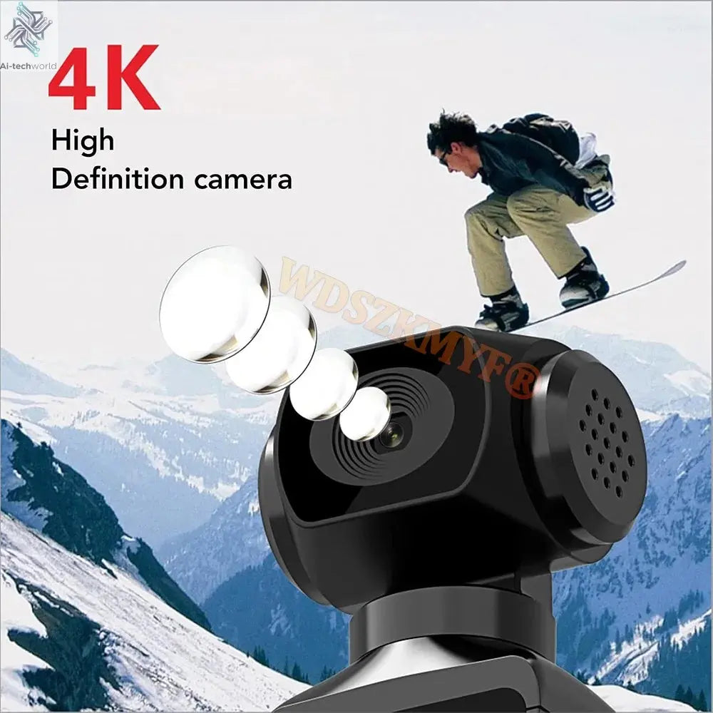 NEW 4K Touchscreen Pocket Camera WIFI Outdoor DV 180°Rotatable UHD Anti-shake Bodycam Sports Action Portable Security Recorder Ai-TechWorld 