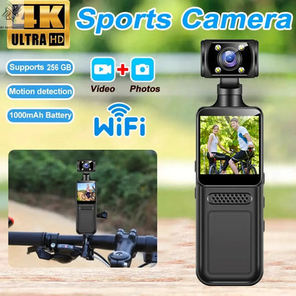 NEW 4K WIth Wifi Hotspot Mini Camera Portable Digital Video Recorder Body Camera Night Vision DVR Miniature Camcorder 2025 Ai-TechWorld 