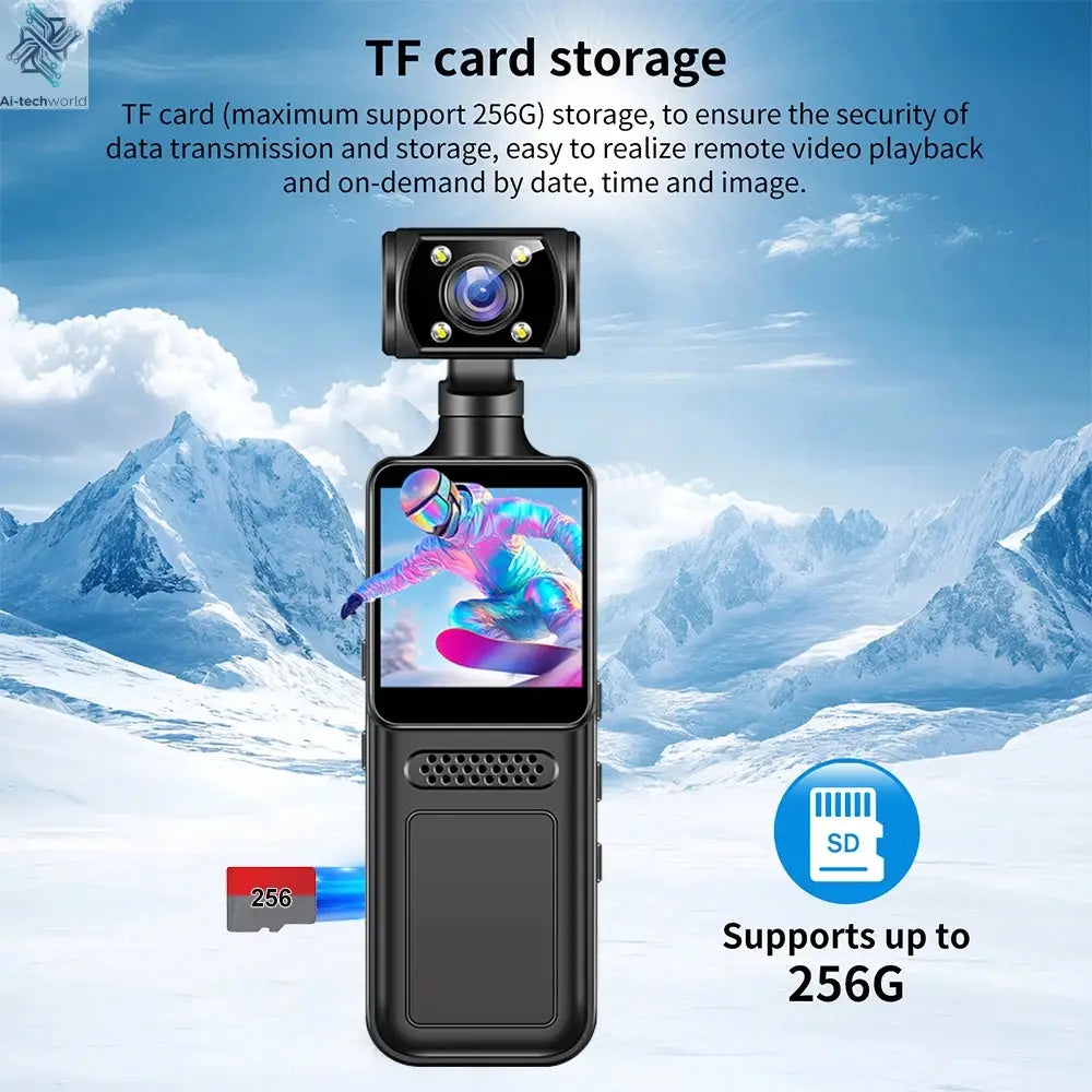 NEW 4K WIth Wifi Hotspot Mini Camera Portable Digital Video Recorder Body Camera Night Vision DVR Miniature Camcorder 2025 Ai-TechWorld 