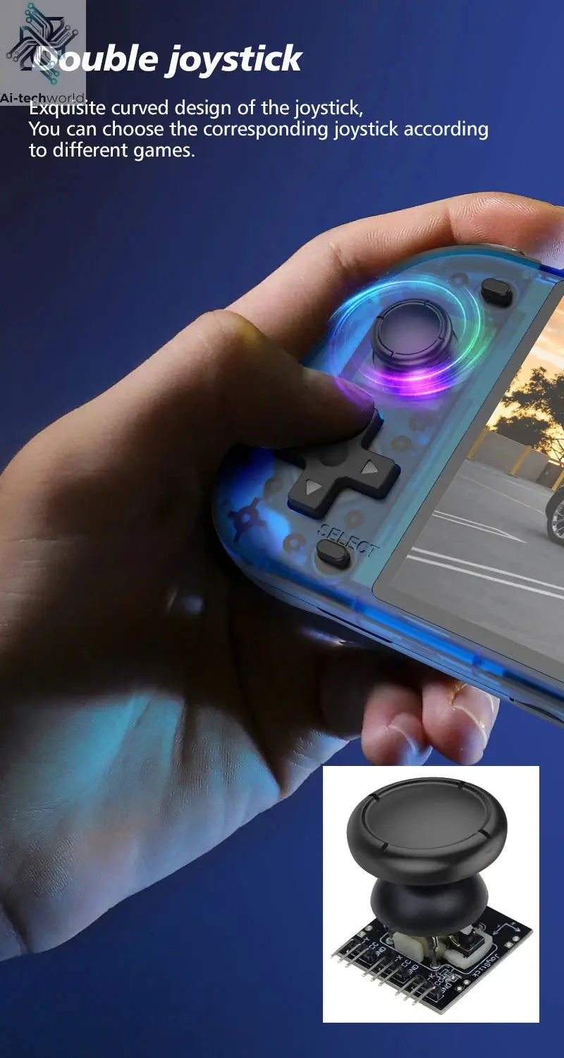 NEW 5.1 Inch R50S Retro Games Console IPS Screen 4200mAh Long-lasting Battery Portable Pocket Video Player Games 128G Boy Gifts Ai-TechWorld 