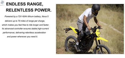 NEW Electric Dirt Bike Mid-Drive Motor 72V/40AH/8000W(Peak) 53MPH Electric Motorcycle Bike 380N.m Fast Charging Off-Road Bike Ai-TechWorld 