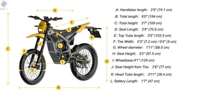 NEW Electric Dirt Bike Mid-Drive Motor 72V/40AH/8000W(Peak) 53MPH Electric Motorcycle Bike 380N.m Fast Charging Off-Road Bike Ai-TechWorld 