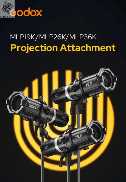 NEW GODOX MLP Spotlight Mount Set 19° / 26° / 36° Lighting Modifiers Godox Mount Lights Accessories for ML60 BI ML30 BI Ai-TechWorld 