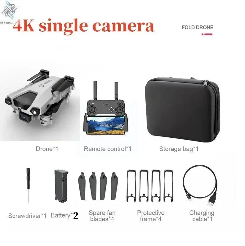 NEW P5 Pro Professional Drone 4K HD ESC Dual Cameras 360° Obstacle Avoidance Optical Flow Positioning DC FPV Dron Toy Helicopter Ai-TechWorld 