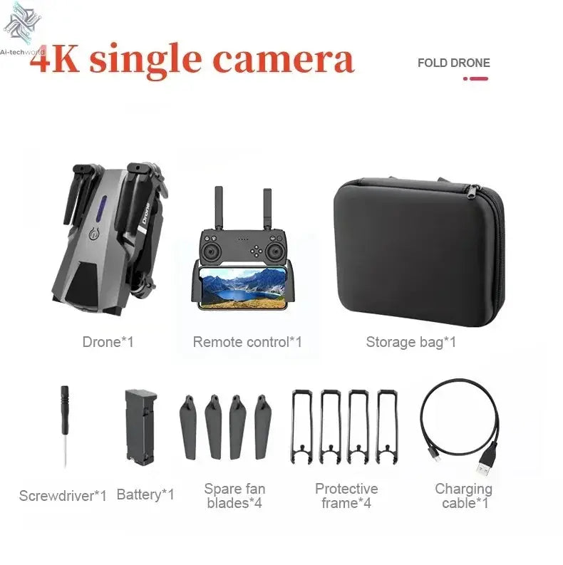 NEW P5 Pro Professional Drone 4K HD ESC Dual Cameras 360° Obstacle Avoidance Optical Flow Positioning DC FPV Dron Toy Helicopter Ai-TechWorld 