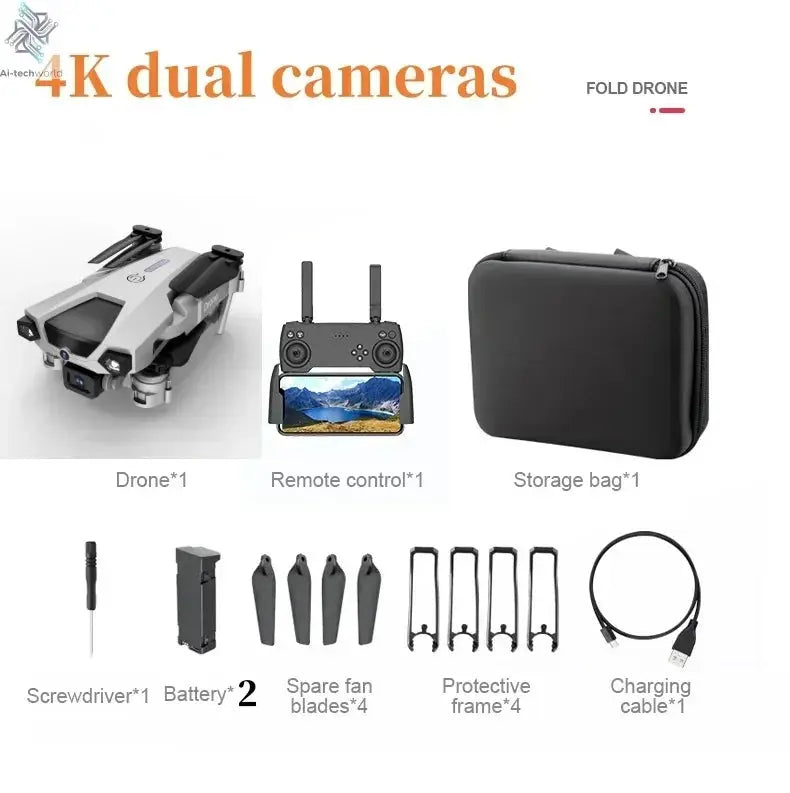 NEW P5 Pro Professional Drone 4K HD ESC Dual Cameras 360° Obstacle Avoidance Optical Flow Positioning DC FPV Dron Toy Helicopter Ai-TechWorld 