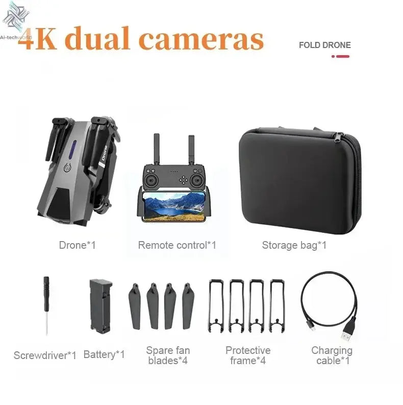 NEW P5 Pro Professional Drone 4K HD ESC Dual Cameras 360° Obstacle Avoidance Optical Flow Positioning DC FPV Dron Toy Helicopter Ai-TechWorld 