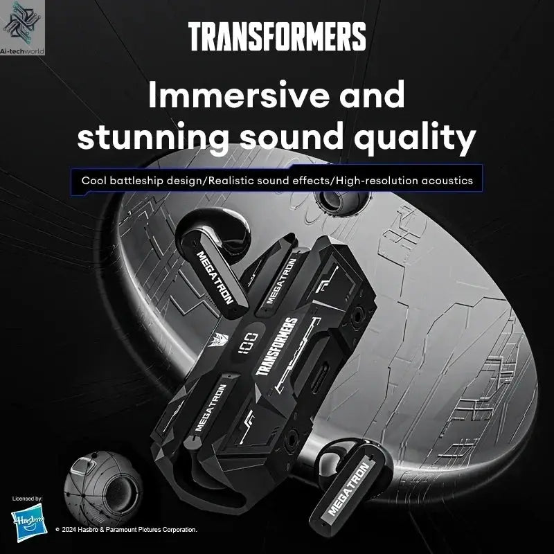 NEW TRANSFORMERS TF-T51 Bluetooth Wireless Earphones Low Latency Gaming Earbuds Long Endurance High Music Headphones Ai-TechWorld 