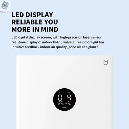 NEW XIAOMI Smart Air Purifier 4 Lite LED Display Quadruple Purification Aldehyde Removal Home Air Ionizer 35.8dB(A) Low noise - Ai-TechWorld