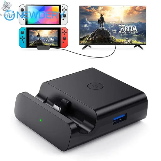 NEWDERY Switch TV Dock for Nintendo Switch&OLED USB C to HDMI Multiport Hub Adapter Portable PD Charger Dock Switch Accessories Ai-TechWorld 