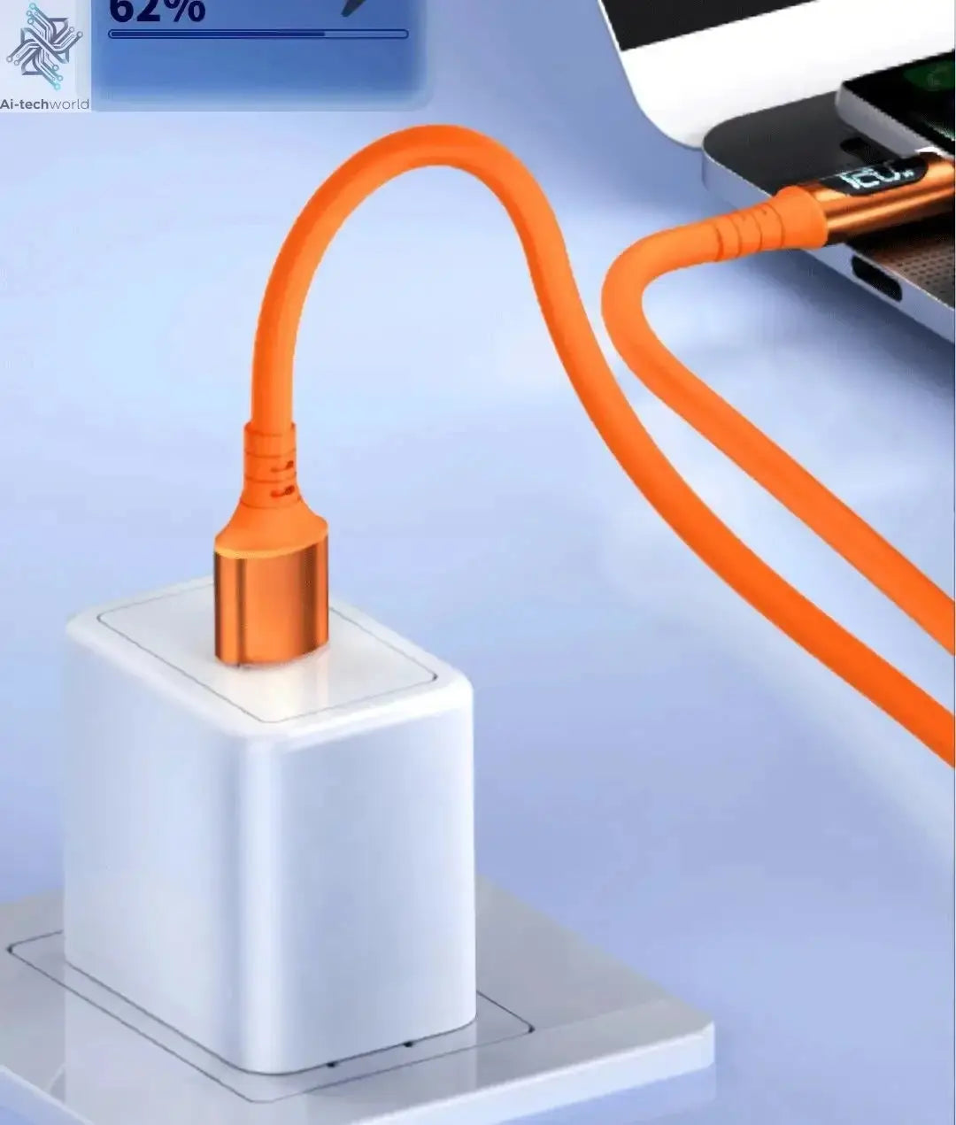 NNBILI 6A USBC To Type C Fast charging 120W USB Type C LED digital display Cable For Samsung HUAWEI Xiaomi Oppo vivo charge Cord Ai-TechWorld 