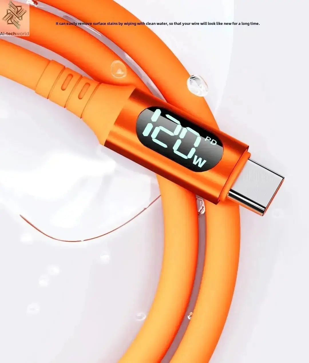 NNBILI 6A USBC To Type C Fast charging 120W USB Type C LED digital display Cable For Samsung HUAWEI Xiaomi Oppo vivo charge Cord Ai-TechWorld 