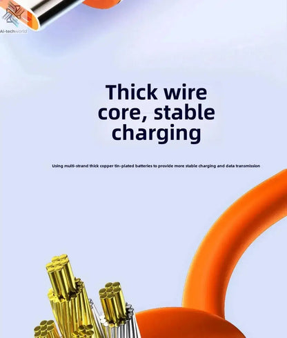 NNBILI 6A USBC To Type C Fast charging 120W USB Type C LED digital display Cable For Samsung HUAWEI Xiaomi Oppo vivo charge Cord Ai-TechWorld 