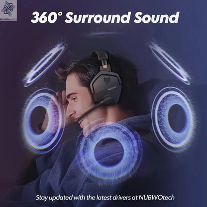 NUBWO G06 Dual Wireless Gaming Headphones 2.4GHz Bluetooth 5.3 Headsets Gamer with Microphone for PS5, PS4, PC, Mobile, Switch Ai-TechWorld 
