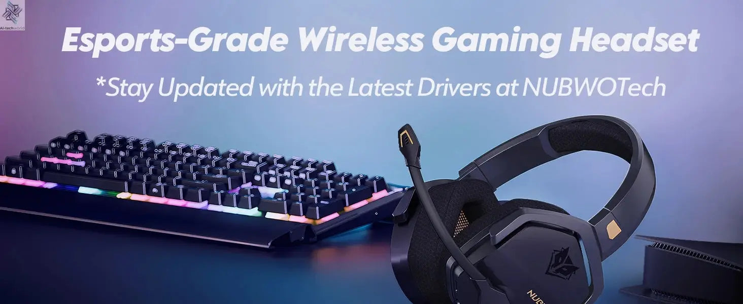 NUBWO G06 Dual Wireless Gaming Headphones 2.4GHz Bluetooth 5.3 Headsets Gamer with Microphone for PS5, PS4, PC, Mobile, Switch Ai-TechWorld 