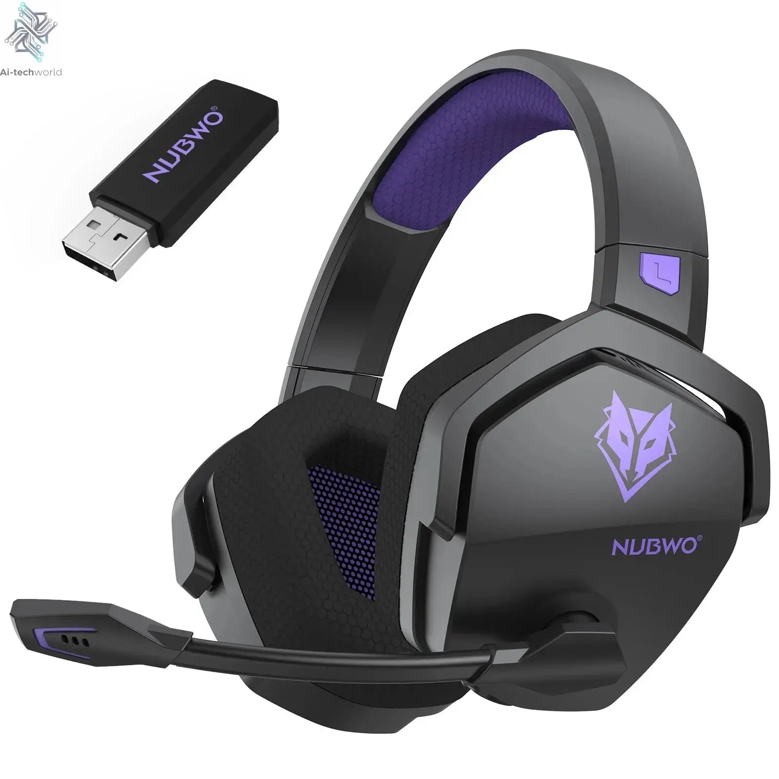 NUBWO G06 Dual Wireless Gaming Headphones 2.4GHz Bluetooth 5.3 Headsets Gamer with Microphone for PS5, PS4, PC, Mobile, Switch Ai-TechWorld 